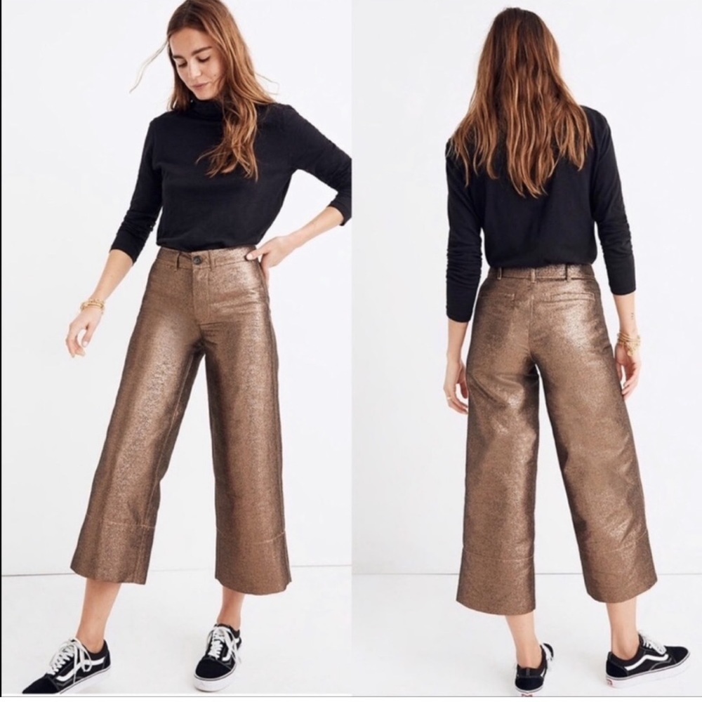 Madewell Slim Emmett Wide-Leg Crop Pants